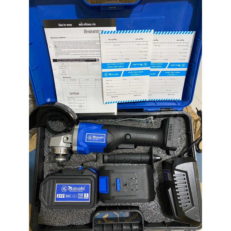 [Rẻ vô địch] Máy mài pin MAKTA 288V pin khủng 10 cell, động cơ không chổi than, dây đồng 100% - tặng kèm 1 lưỡi cắt sắt