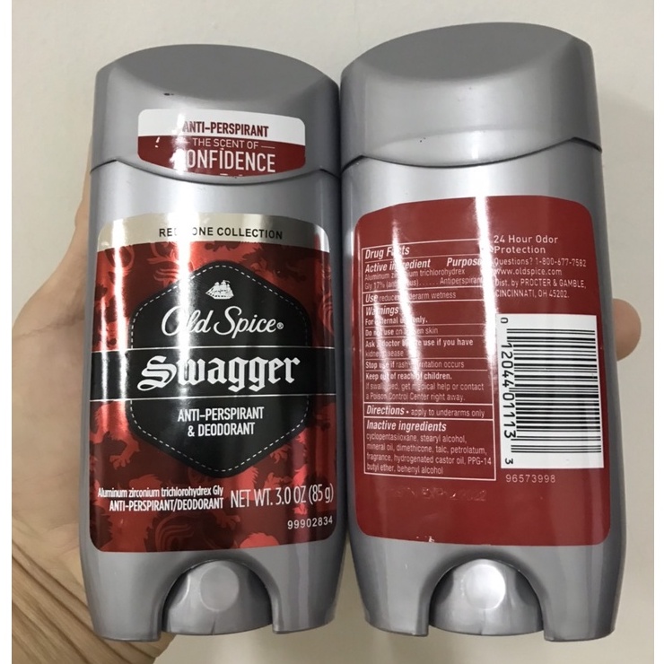 Lăn Khử Mùi Old Spice Swagger Red Zone Anti Perspirant Chính Hãng Mỹ 85g, Khử Mùi Cơ Thể Lưu Hương Thơm Suốt 24h