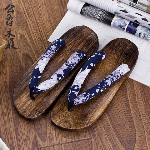 Dép Gỗ Xỏ Ngón Phong Cách Trung Hoa Cổ Điển Cho Cặp Đôi