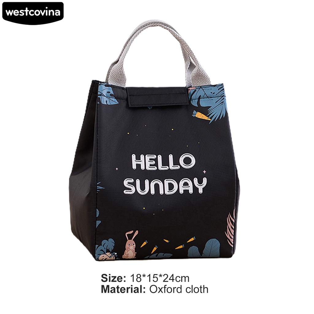 Túi đựng hộp cơm trưa bằng vải oxford giữ nhiệt tiện dụng