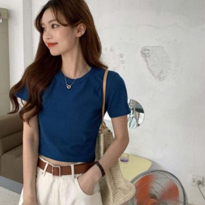 Áo Thun Croptop Chất Liệu Cotton (Ggo-713)