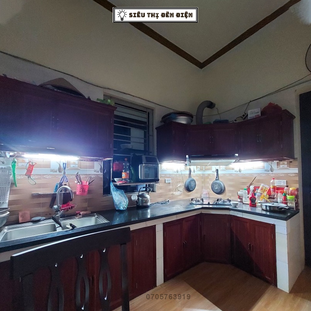 5 đèn led thanh dùng điện 220V, dài 50cm trang trí cầu thang, tủ bếp, bàn học, phòng ngủ, bể cá