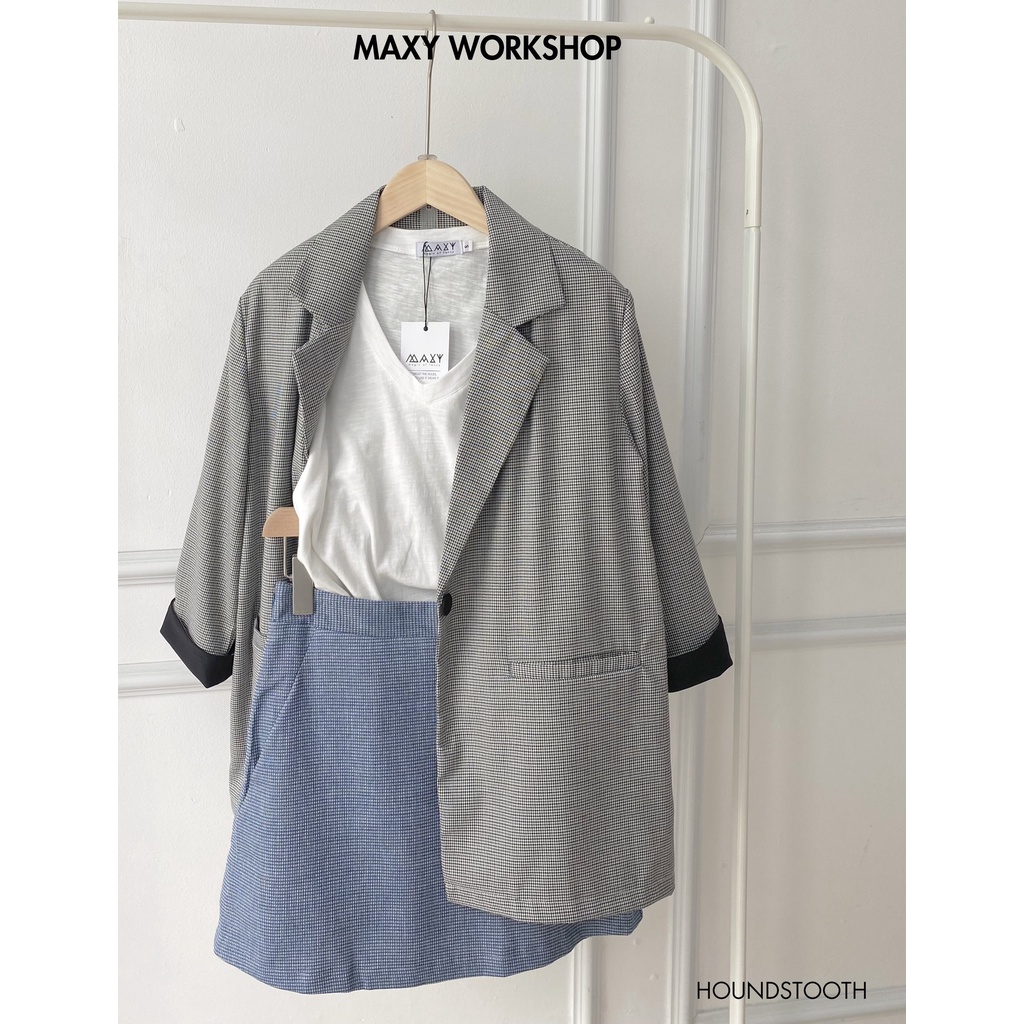 Áo khoác blazer phong cách Hàn Quốc Hounds Tooth Blazer Maxy Workshop