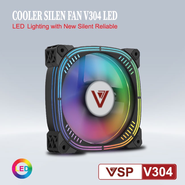 Fan tản nhiệt case VSP LED V304