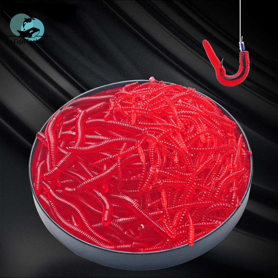 Set 20 Mồi Câu Cá Nhân Tạo Hình Sâu Mềm 35mm