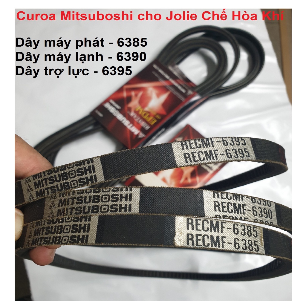 Bộ Dây curoa cho xe Mitsubishi Jolie Phun Xăng và Chế Hòa Khí - Hiệu Mitsuboshi Nhật Bản