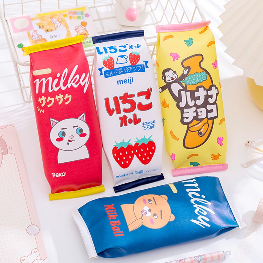 Túi Đựng Bút Chống Thấm Nước Sức Chứa Lớn Họa Tiết Hoạt Hình Dễ Thương