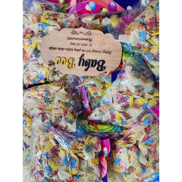 Set 10 bóng trong suốt, màu in chữ HAPPY BIRTHDAY Size 12inch