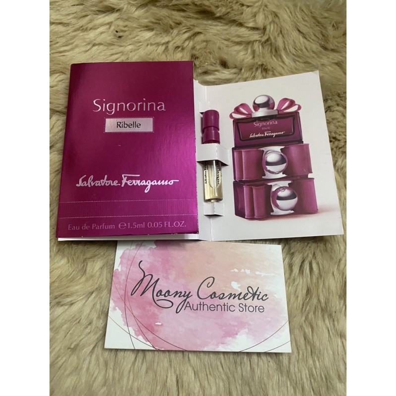 Vial Mẫu thử nước hoa nữ Salvatore Ferragams Signorina Misteriosa/Ribelle edp 1.5ml Italy