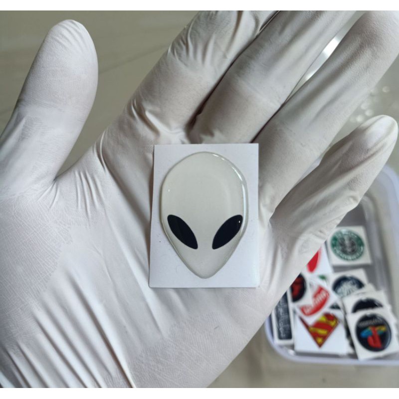 Miếng Dán Hình Logo Alienware Chất Liệu Nhựa Dẻo