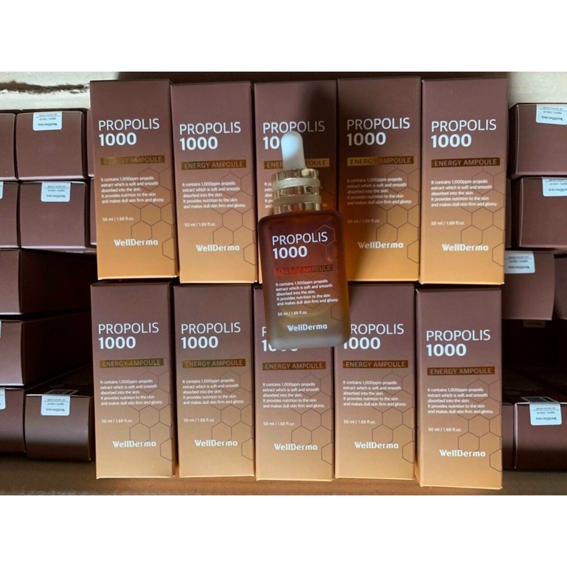 Tinh Chất Keo Ong WellDerma Propolis 1000 Phục Hồi Chống Lão Hóa Thế Hệ Mới, làm dịu và bổ sung độ ẩm cho da