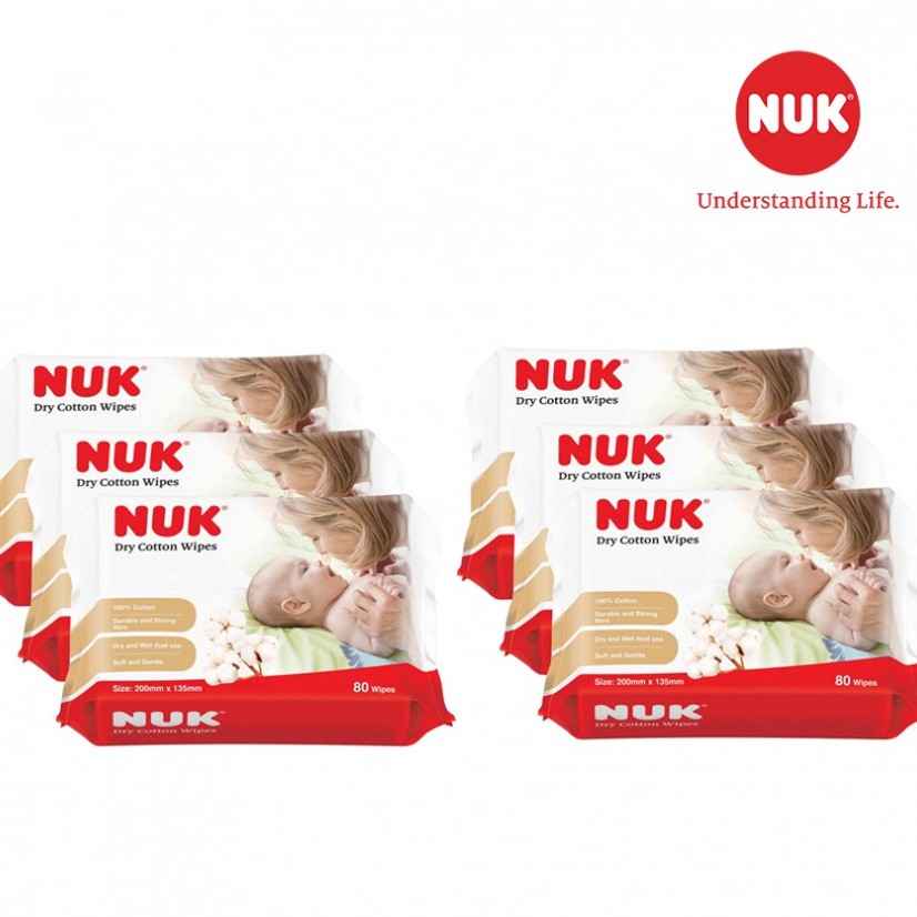 Khăn vải khô đa năng NUK chất liệu Cotton mềm mịn thấm hút tốt chứng nhận SGS