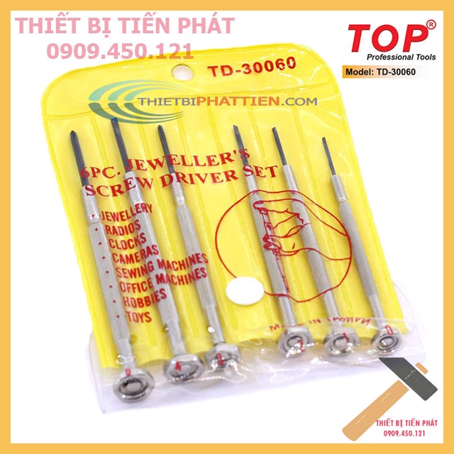 Tua Vít, Tuốc Nơ Vít Đa Năng TOP 6 Cây Mini TD-30060 Cao Cấp (Chính Hãng Taiwan)