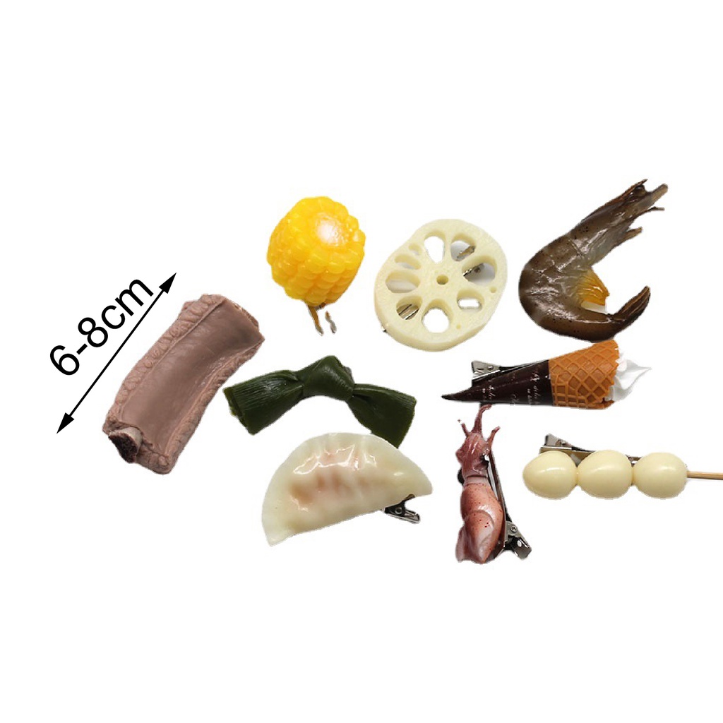 Kẹp Tóc Hình Thức Ăn Hoạt Hình Dễ Thương Cho Nữ