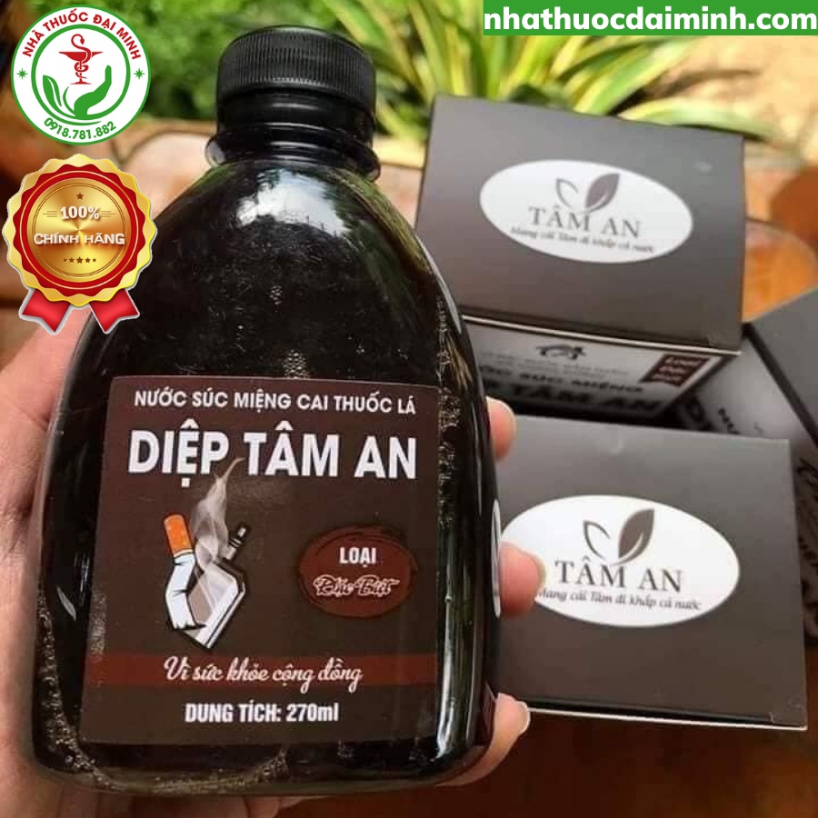 Nước Súc Miệng Cai Thuốc Lá Diệp Tâm An Lọ 270ml