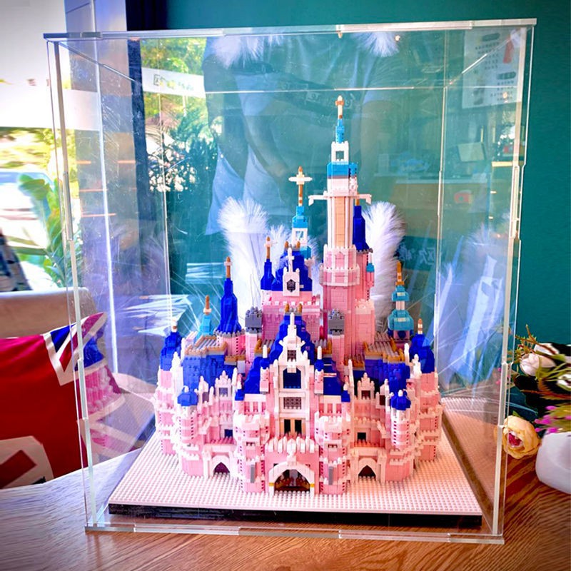 Tương thích với các khối Lego Disney Princess Castle Pink Độ khó Cao Cung điện Quang Sơn Swan Lake Girl Quà tặng sinh nh