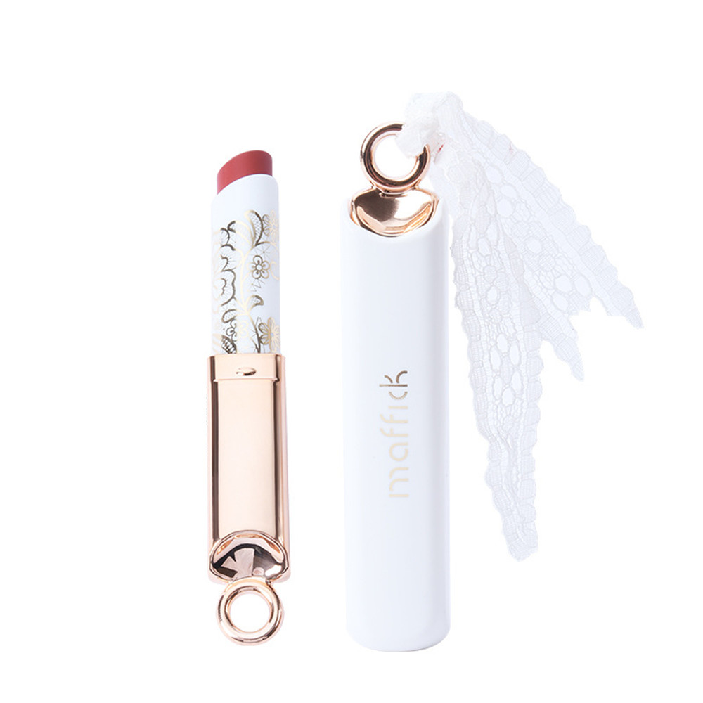 6 màu Son môi Hàn Quốc Sẵn sàng Stock Light Matte Lip Balm Bền Trắng với Ren Phổ biến Học sinh Trang điểm Làm đẹp