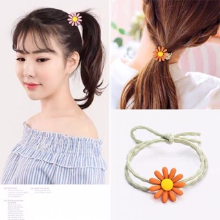 Dây Thun Cột Tóc Hoa Cúc Hàn Quốc Dễ Thương