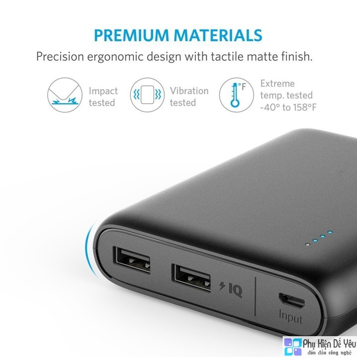 [Mã 229ELSALE hoàn 7% đơn 300K] Pin sạc dự phòng Anker PowerCore 13000 mAh - 2 Cổng Sạc