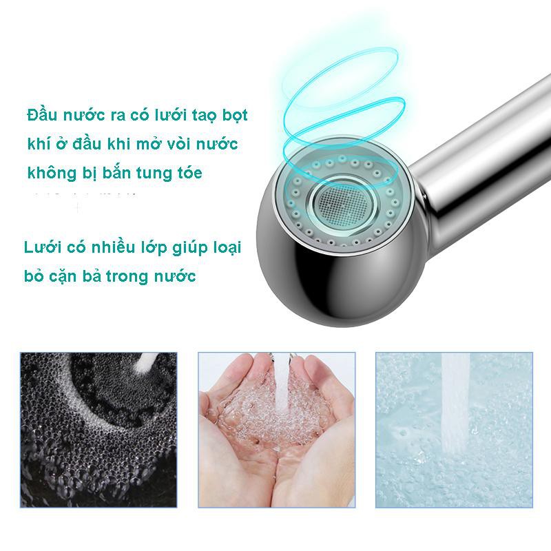 Vòi rửa chén bát nóng lạnh dây rút cắm chậu OS621 inox 304 cao cấp - Bảo hành 03 năm trên toàn quốc