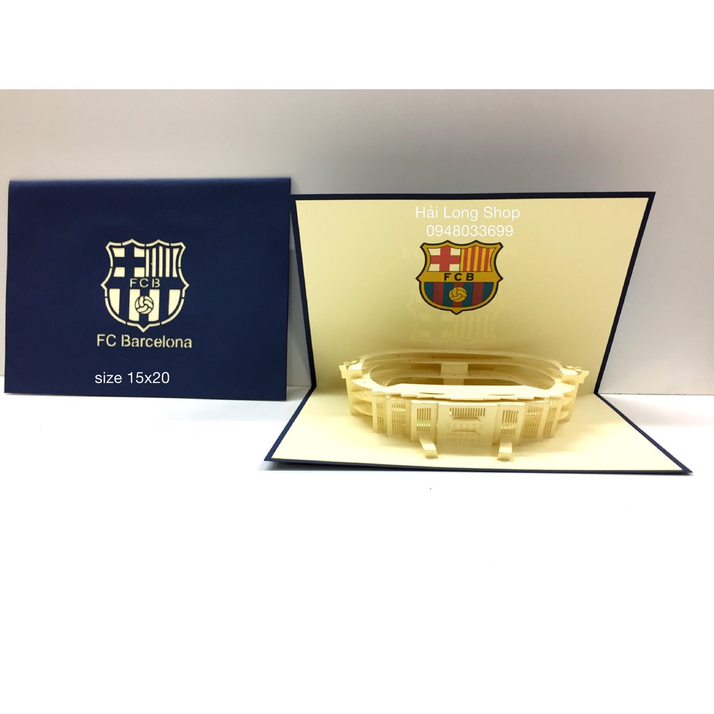 FC Barcelona  Stadium  - Sân Bóng - Thiệp 3D mở 90 độ | BigBuy360 - bigbuy360.vn