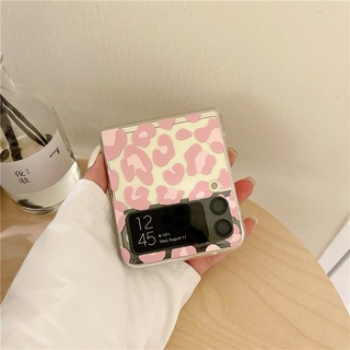 Ốp Điện Thoại PC Cứng Trong Suốt Họa Tiết Da Báo Chống Sốc Cho Samsung Galaxy Z Flip 3 5G Z Flip 3