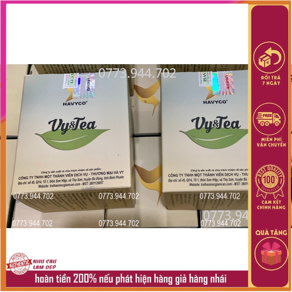 (Giá Tốt) Combo 2 Trà Giảm Cân Vy //() Tiea Chính Gốc (Hộp 15 gói) Nguyên Hộp 15gói, Date Mới 2/2023 - (Tặng Dây Đo)