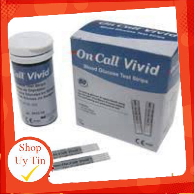 QUE THỬ TIỂU ĐƯỜNG ONCALL VIVID HỘP 25 TET QUE RỜI