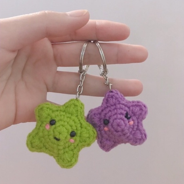 Móc khoá ngôi sao làm bằng len handmade🌱🌱