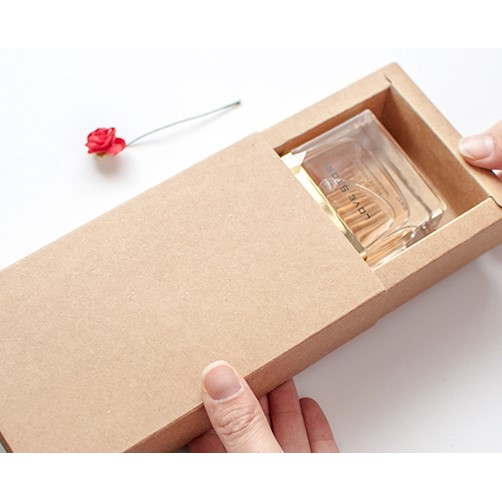 Hộp giấy kraft nắp bao diêm thắt nơ Vintage kèm rơm lót, hộp đựng quà kraft | BigBuy360 - bigbuy360.vn