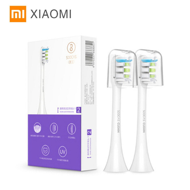 Xiaomi Youpin 2 Cái Đầu Bàn Chải Đánh Răng Thay Thế SOOCAS Chính Hãng Điều Khiển Ứng Dụng Tại Nhà Dành Cho SOOCAS / SOOCARE X3 Mi Bluetooth Teethbrush