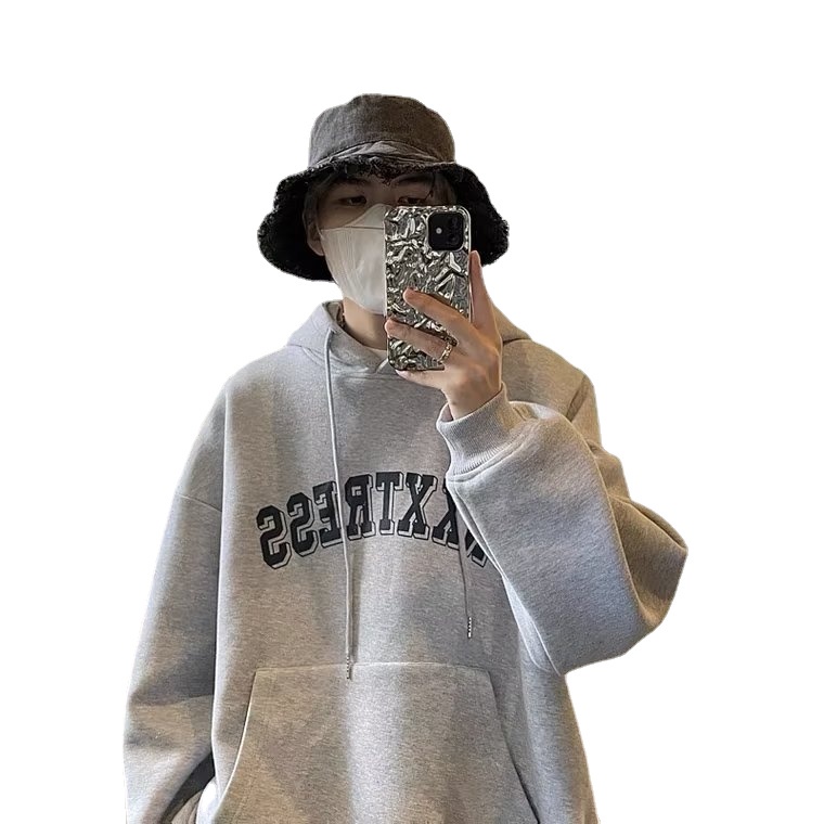 Áo hoodie Dáng Rộng In Chữ Phong Cách Hàn Quốc Thời Trang Chất Lượng Cao size M-5XL Dành Cho Nam