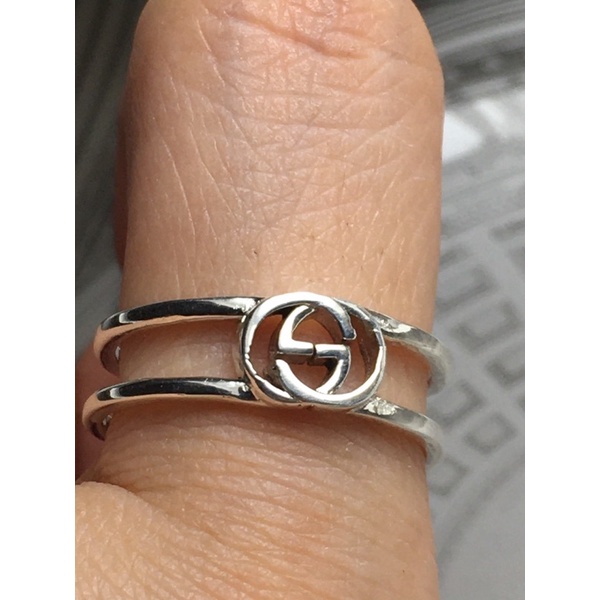 Nhẫn Gucci vintage silver auth