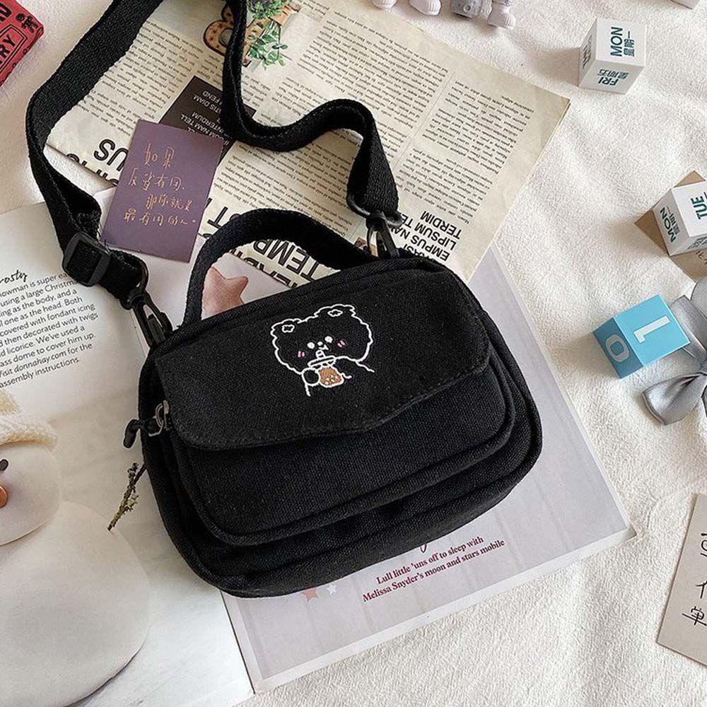 Túi Vải Canvas Đeo Vai Phong Cách Harajuku Thời Trang Cho Nữ