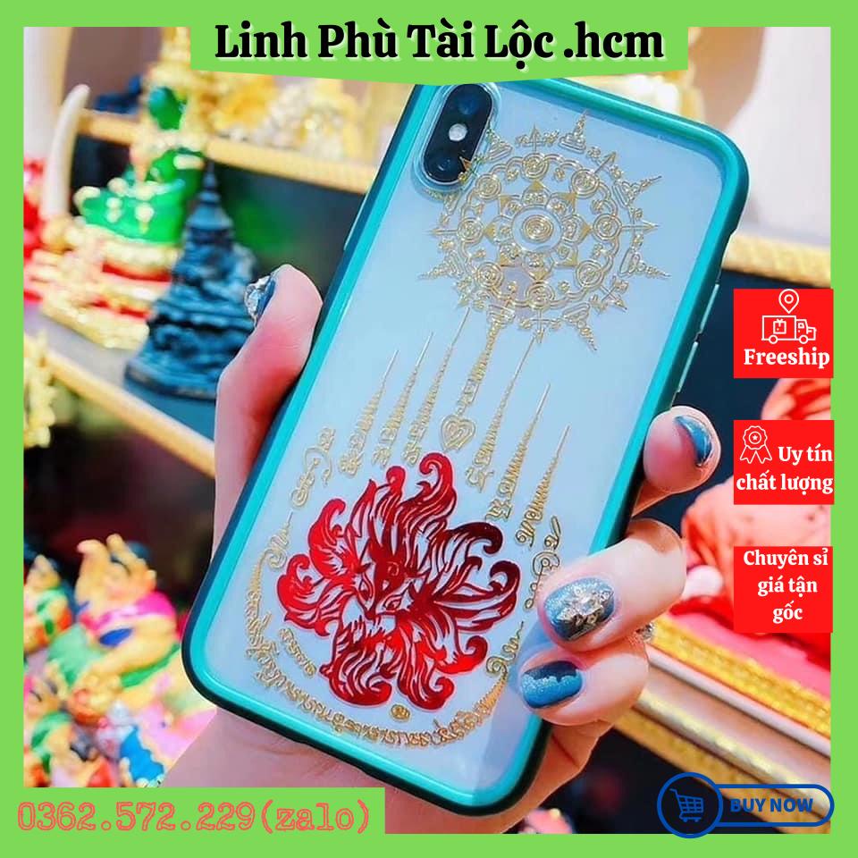 Miếng Dán Tình Duyên Hồ Ly 9 Đuôi, Thần Nanathong, Kinh 5 Dòng, Hoa Sen Thái Rất Phù Hợp Dán Điện Thoại Đẹp Lung Linh