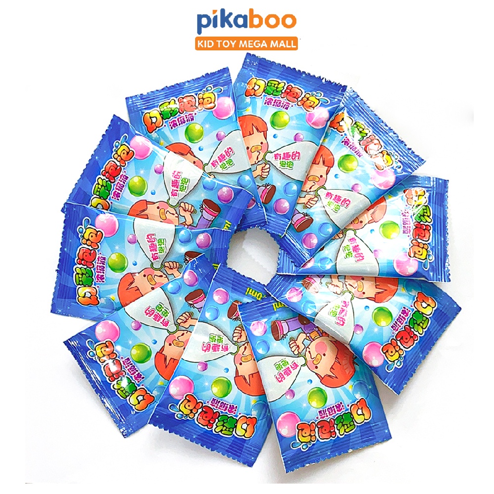 Nước pha bong bóng xà phòng 10ml Pikaboo chuyên biệt, dung dịch cho đồ chơi bắn bong bóng lên nhiều màu đẹp bay cao