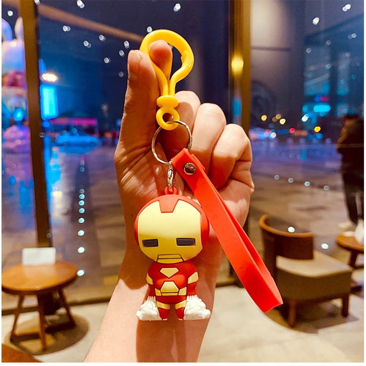 Móc Khóa Hoạt Hình Spiderman Iron Man Dễ Thương