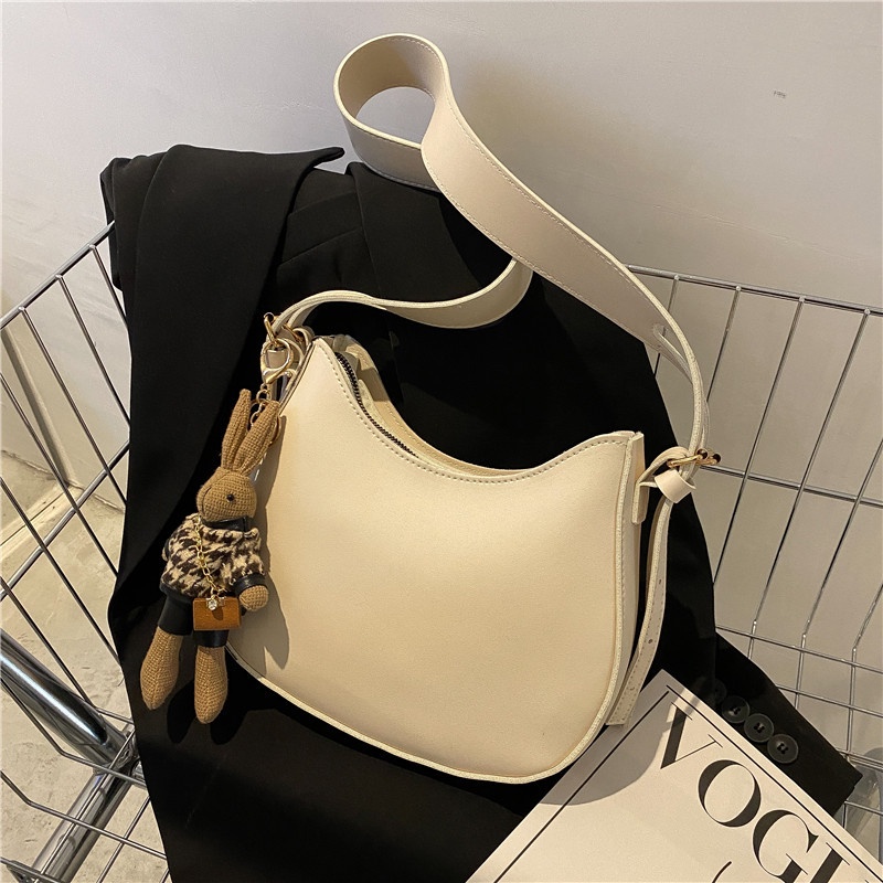 Túi Đeo Chéo Màu Trơn Thời Trang Thu Đông Mới Cho Nữ