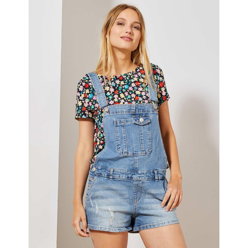 Yếm jeans Kiabi Short denim dungarees | BigBuy360 - bigbuy360.vn