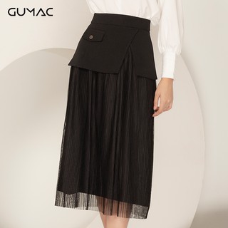 Váy tà đắp phối lưới GUMAC VA938