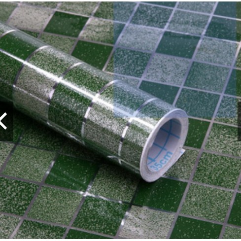 Giấy dán bếp tráng nhôm màu xanh lá