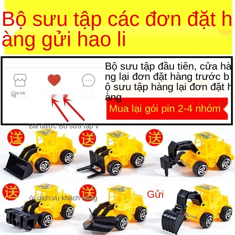 Xe máy xúc điều khiển từ xa chạy điện lớn Little Boy Construction có thể sạc lại Bộ đồ chơi trẻ em bằng hợp kim