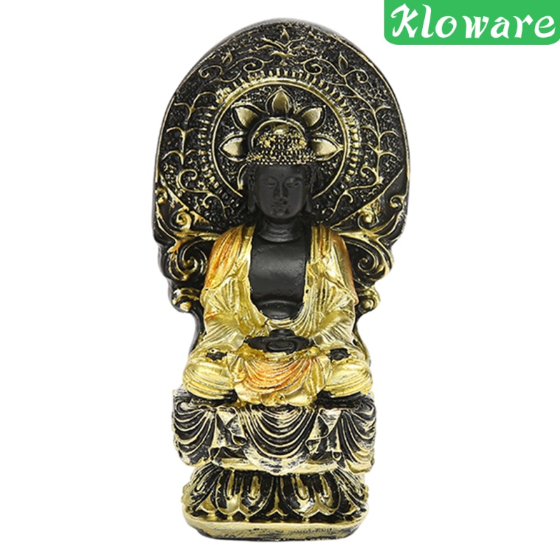 Tượng phật màu vàng và đen dùng để trang trí