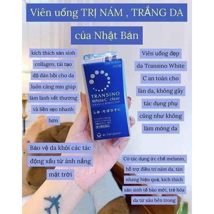 Bộ 7 món dưỡng da Transino Nhật Bản