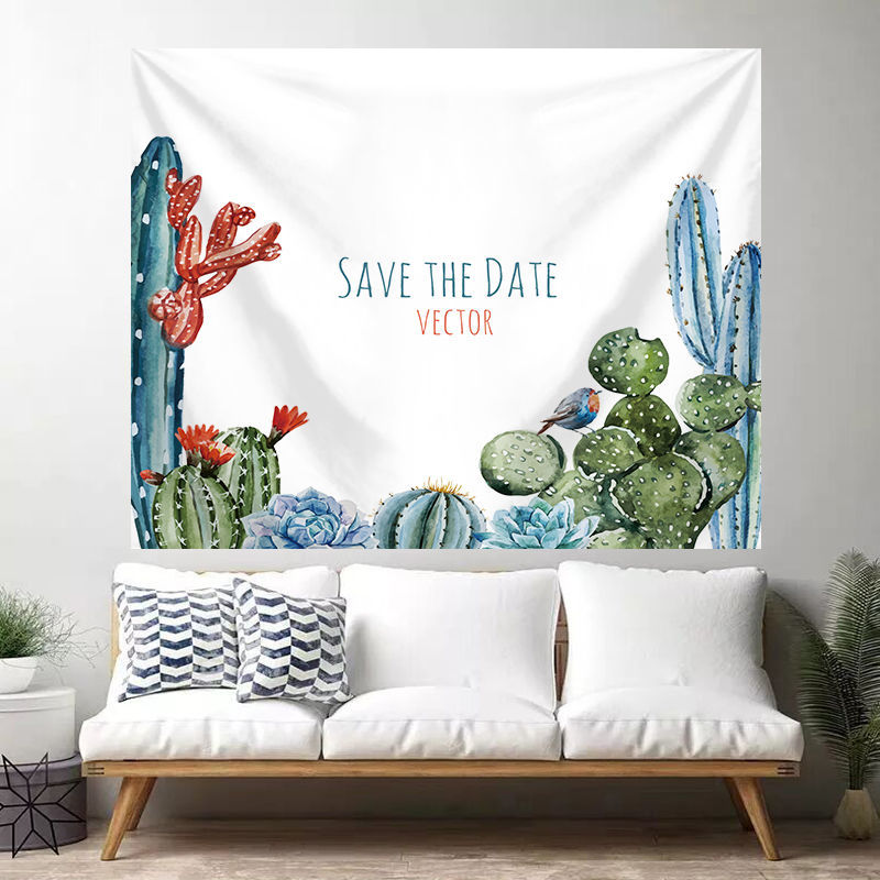 Thảm Treo Tường Trang Trí Hình Cây Xanh Phong Cách Bắc Âu