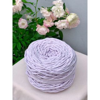 1kg dây macrame 3 xoắn màu tím pastel size 3mm