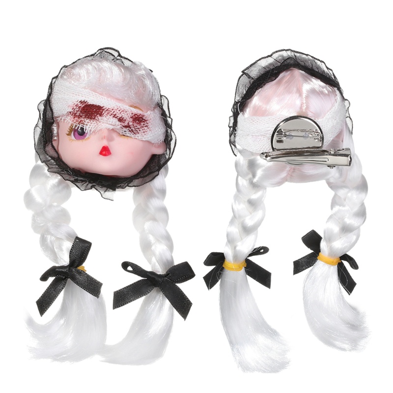 Kẹp Tóc Hình Búp Bê Phối Ren Xinh Xắn