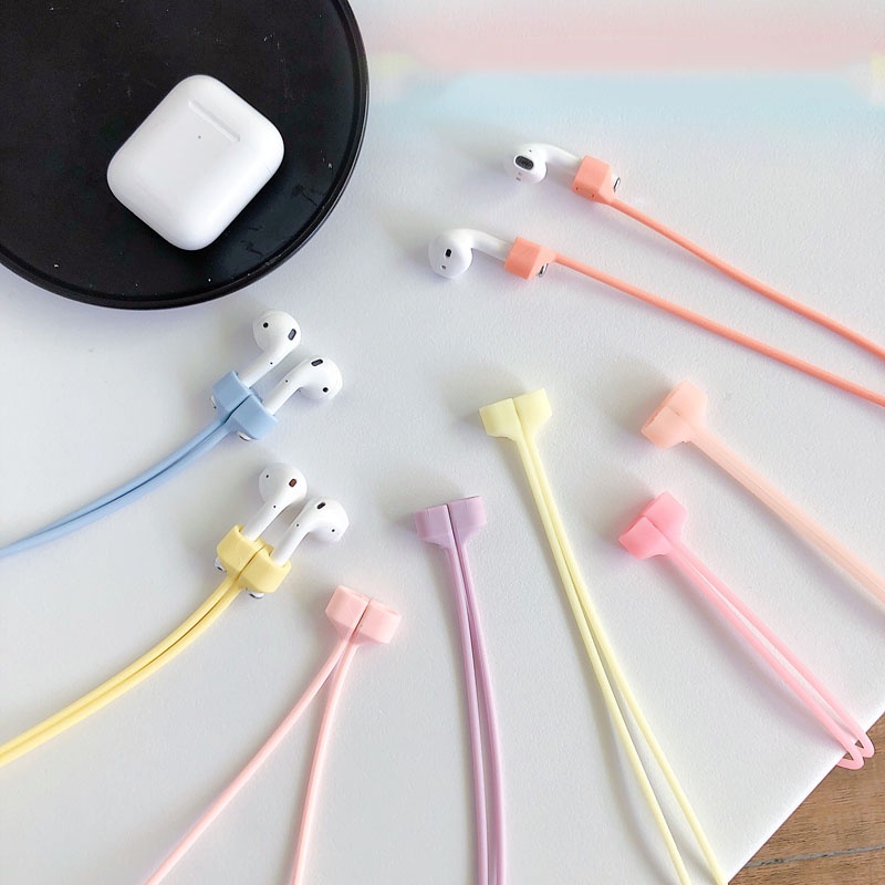 Dây đeo cổ bằng silicon từ tính chống mất cho Apple Airpods 3 2 1 0