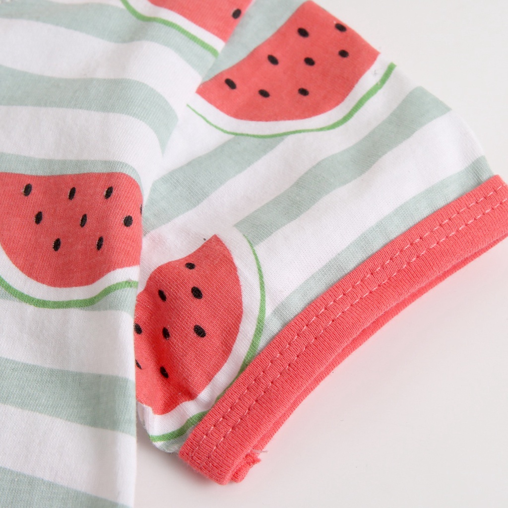 Bộ đồ 2 mảnh Sanlutoz vải cotton phong cách mùa hè thoải mái đáng yêu dành cho bé