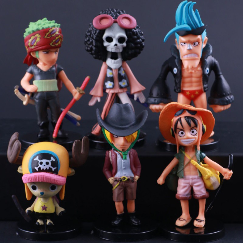 Mô hình chibi Onepiece nhiều nhân vật Luffy,Sanji,Nami,Chopper,Zoro,Usoupp,Robin trong Movie 10